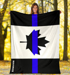 Mockup - Personalized Canada Thin Blue Line Blanket - 1