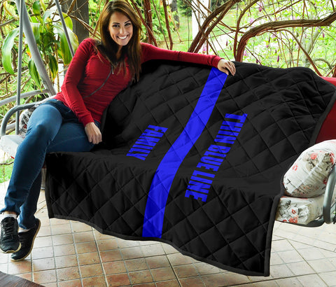 Thin Blue Line Family - Quilt