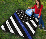 Personalized Thin Blue Line Quilt - CS1-1