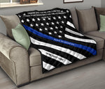 Personalized Thin Blue Line Quilt - CS1-1