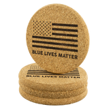 Blue Lives Matter - Round Coasters