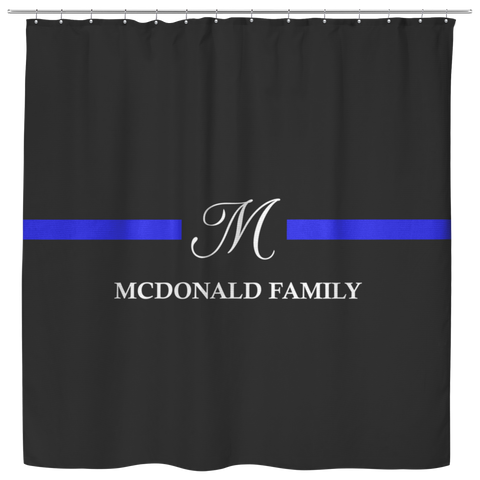 Personalized Shower Curtain - Classy - McDonald