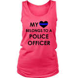My Heart Belongs To A Police Officer - Women's Tank Top