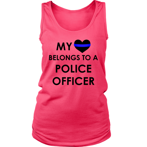 My Heart Belongs To A Police Officer - Women's Tank Top