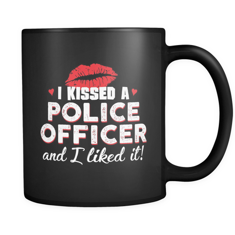 I Kissed A Police Officer - Red Kisses - Mug