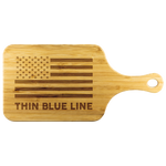 Thin Blue Line - Cutting Board with Handle