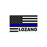 Personalized Sticker - Thin Blue Line Flag - FL1