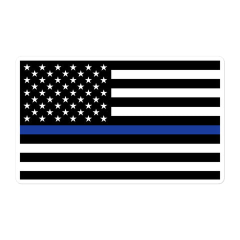 American Flag Thin Blue Line Decal - DS1