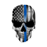 Full Skull Thin Blue Line Sticker - GV1