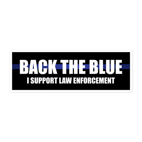Back the Blue - I support Law Enforcement - Sticker - MB1