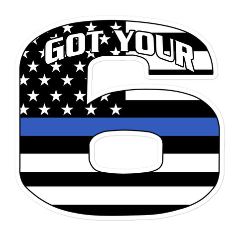 Got your 6 - Thin Blue Line Sticker - PMG1