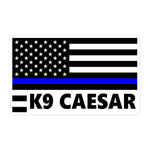 Personalized Sticker - Thin Blue Line Flag - TN1