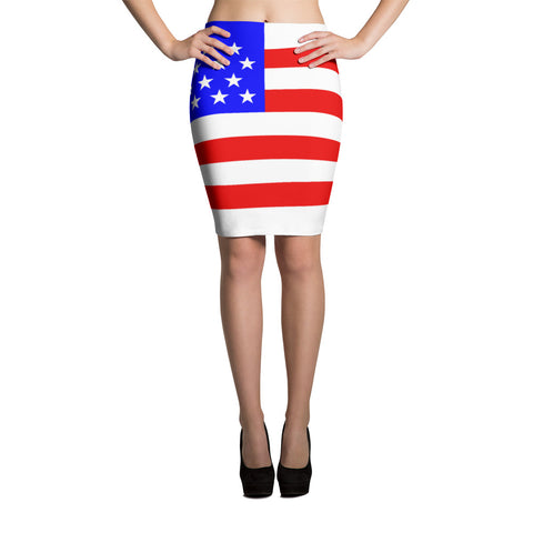 American (USA) Flag - Pencil Skirt