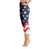 American (USA) Flag - Yoga Capri Leggings