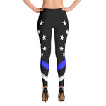 Thin Blue Line Flag Stars And Stripes Leggings