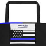Thin Blue Line Flag - Beach Bag - Light Blue