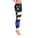 Thin Blue Line Flag Stars And Stripes Leggings - Version 2