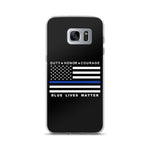 Samsung - Blue Lives Matter - Duty, Honor, Courage Blue Line - Phone Case