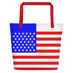 American (USA) Flag - Beach Bag