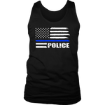 POLICE - Thin Blue Line Flag Tank Tops