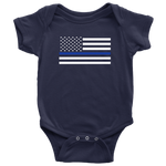 Thin Blue Line Flag - Infant Baby Onesie Bodysuit