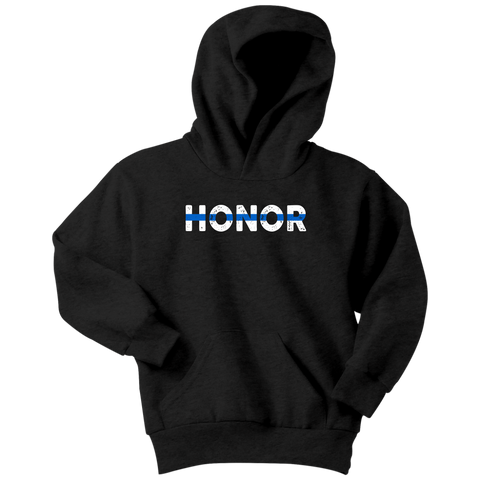 "Honor" - Thin Blue Line Kids Hoodie