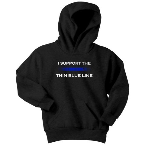 "I support the Thin Blue Line" - Kids Hoodie