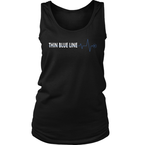 Thin Blue Line Heartbeat - Women's Tank Top