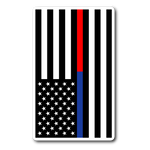 Blue and Red Line American Flag Sticker