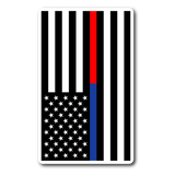 Blue and Red Line American Flag Sticker