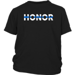 "Honor" - Thin Blue Line Kids Shirt