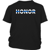 "Honor" - Thin Blue Line Kids Shirt
