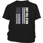 Hold the line - Thin Blue Line - Kids Shirt