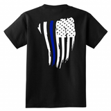 Thin Blue Line American Flag - Kids Shirt