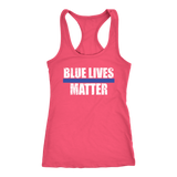 Women's Blue Lives Matter - Racerback Tank Top