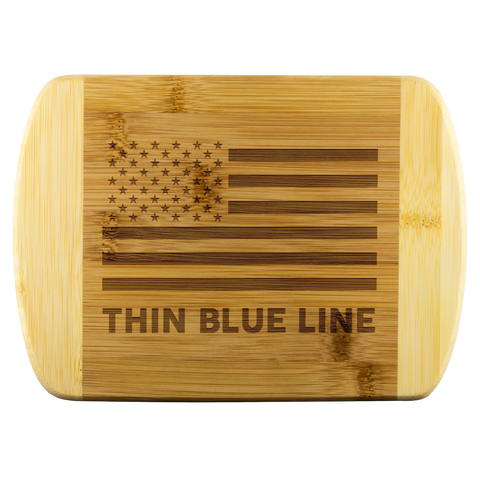 Thin Blue Line - Wood Cutting Board