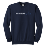 Youth Thin Blue Line "Heartbeat" Sweatshirt - Kids