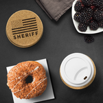 Sheriff - Round Coasters - Set of 4