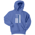 Youth Thin Blue Line Flag Honor Respect Hoodie - Kids