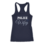 Women's Police Wife - Racerback Tank Top