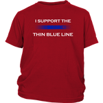 Youth "I support the Thin Blue Line" Shirt - Kids
