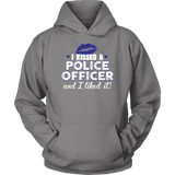"I Kissed A Police Officer" - Blue lips - Shirt + Hoodies