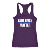 Women's Blue Lives Matter - Racerback Tank Top