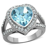 Thin Blue Line Heart Ring
