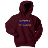 Youth "I support the Thin Blue Line" Hoodie - Kids