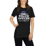 "I Kissed A Police Officer" - Blue lips - Women's Shirt - HM1