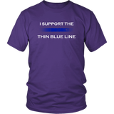 "I support the Thin Blue Line" - Shirt + Hoodies