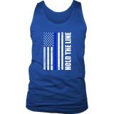 "Hold the line" - Thin blue line flag Tank tops