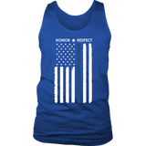 Thin Blue Line Flag Honor Respect - Tank top