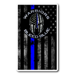 Warriors Bleed Blue - Thin Blue Line Sticker/Decal